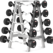 Barbell Rack front view with weights