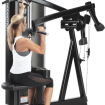 Woman using Lat Pulldown/High Row machine