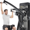 Man using Lat Pulldown/High Row machine