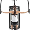 Woman using Pec Fly/Rear Delt machine