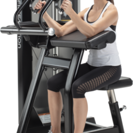 Woman using Triceps Extension machine