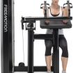 Woman using Triceps Extension machine
