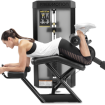 Woman using Prone Leg Curl Machine