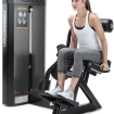 Woman using Back Extension machine