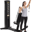 Woman standing using Multi-Plane Shoulder machine