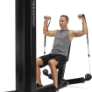 Man sitting using Multi-Plane Shoulder machine