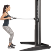 Woman using Multi-pull/Rotation High machine