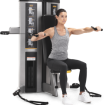 Woman using Chest/Shoulder machine